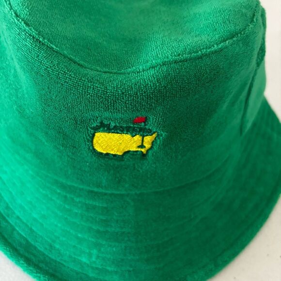 2025 Masters Ladies Terry Cloth Green Embroidered Bucket Hat, Small Medium main image 6